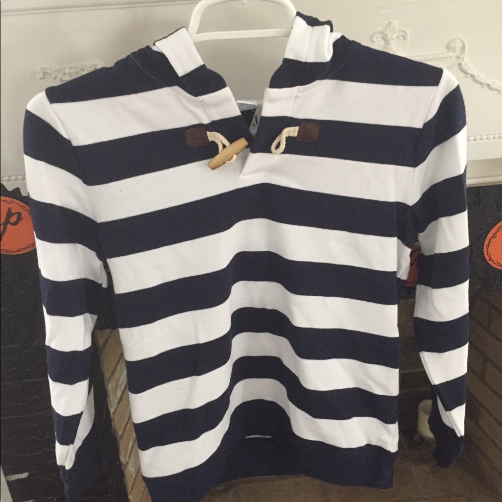 Nwt Janie And Jack Striped Hooded Pullover